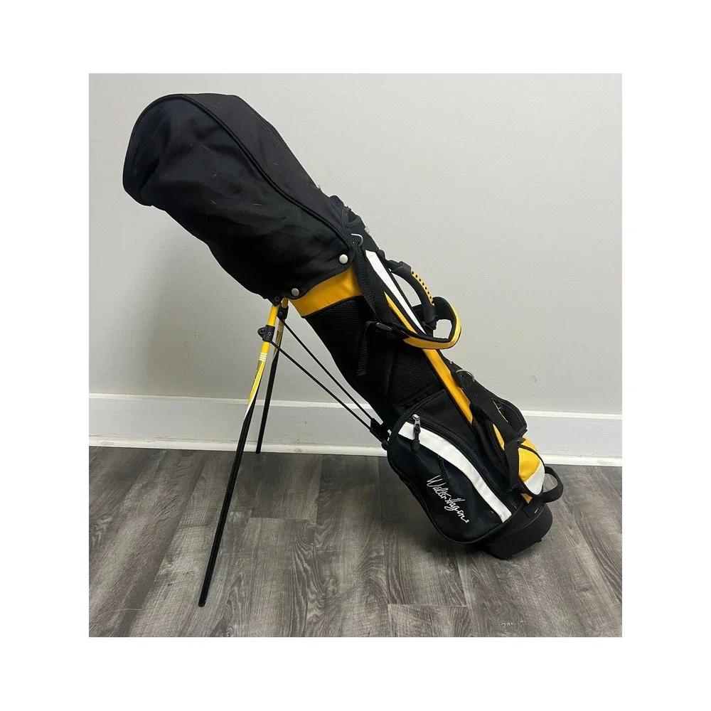 Walter Hagen Hagen Jr Series III Golf Stand Bag Black Yellow White Junior Kids